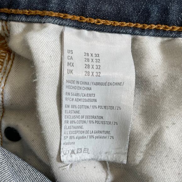 AMERICAN EAGLE Men's Extreme Flex Original Straight Jeans Dark Wash Size 28x32 - Picture 10 of 12